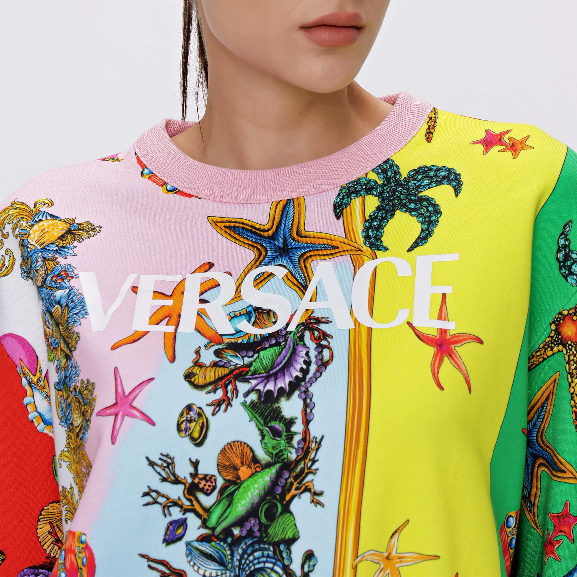 Versace - Multicolor Sea Creatures Print Sweatshirt